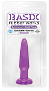 Basix Rubber Works 3.5in Beginners Butt Plug Purple