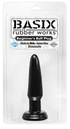 Basix Rubber Works 3.5in Beginner Butt Plug Black