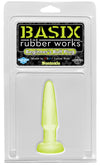 Basix Rubber Works Beginners Butt Plug Glow