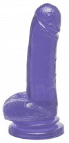 Basix Rubber Works 8in Suction Cup Dong Purple