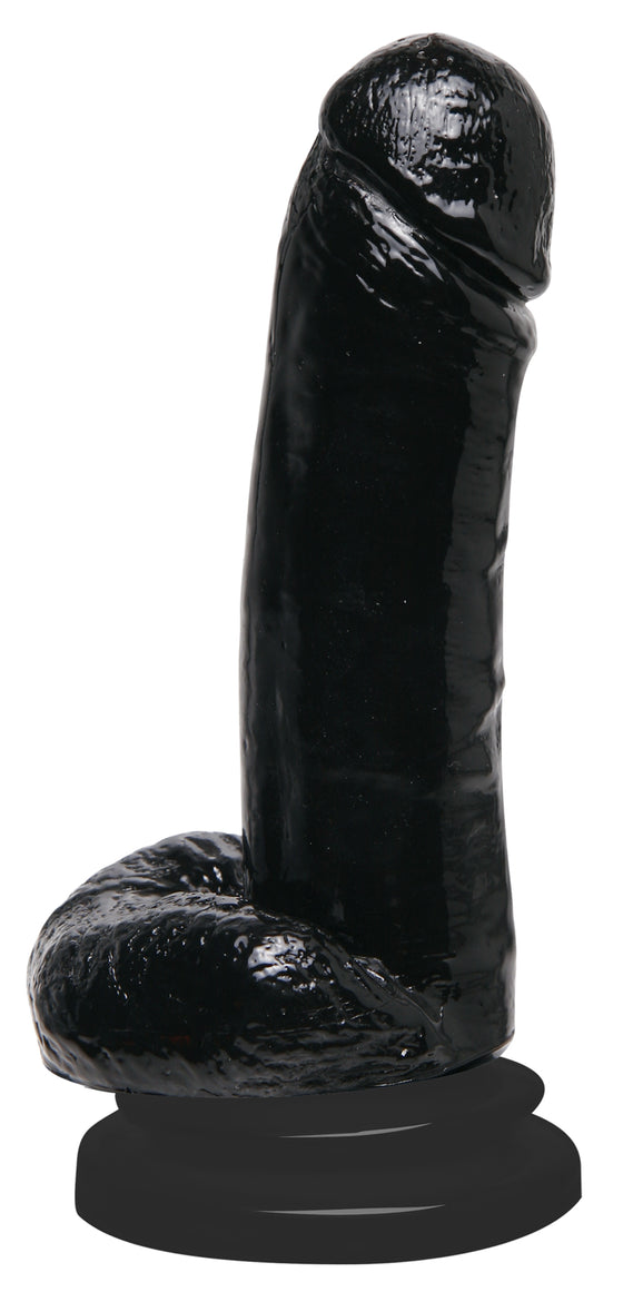 Basix Rubber Works 8in Suction Cup Dong Black