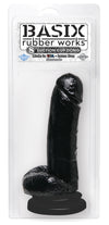 Basix Rubber Works 8in Suction Cup Dong Black