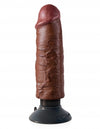 King Cock 6in Cock Brown Vibrating