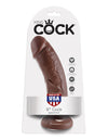 King Cock 8in Cock Brown