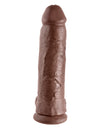 King Cock 12in Cock WBalls Brown