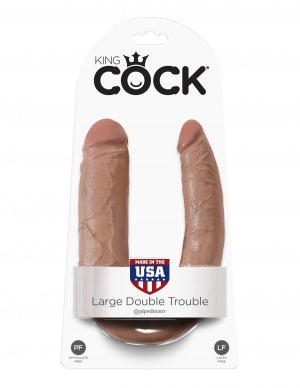 King Cock U Shaped Large Double Trouble Tan