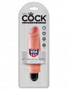 King Cock 6 Vibrating Stiffy Beige "