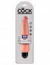 King Cock 8 Vibrating Stiffy Beige "