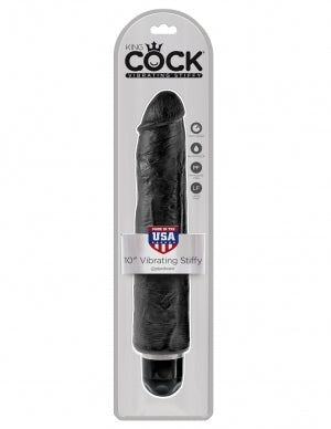 King Cock 10 Vibrating Stiffy Black "