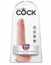 King Cock 6 Cock WBalls Flesh "