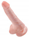 King Cock 6 Cock WBalls Flesh "