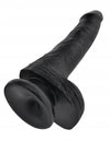 King Cock 6 Cock WBalls Black "