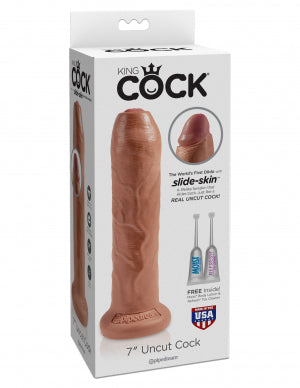 King Cock 7 Uncut Tan "