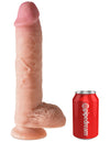 King Cock Dual Density 10 Fa Tcock WBalls Flesh "