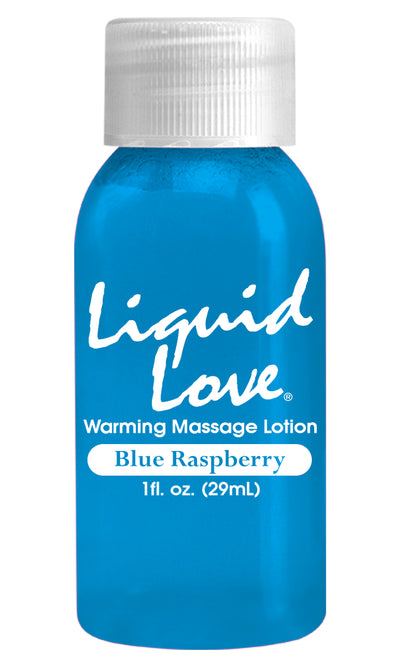 Liquid Love Warming Massage Lotion 1 Oz. Blue Raspb