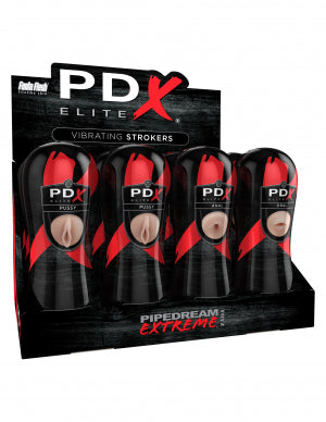 Pdx Elite Vibrating Stroker 12 Pieces Display
