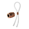 CRing Lasso Rose Gold Barrel Bead Silicone White