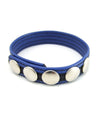 Leather 5 Snap C Ring BlackBlue