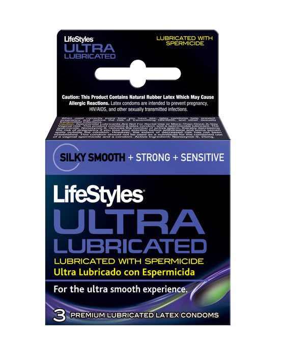 Lifestyles Ultra Lubricated With Spermicide 3 Pk