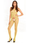 Industrial Net Suspender Bodystocking Lime One Size