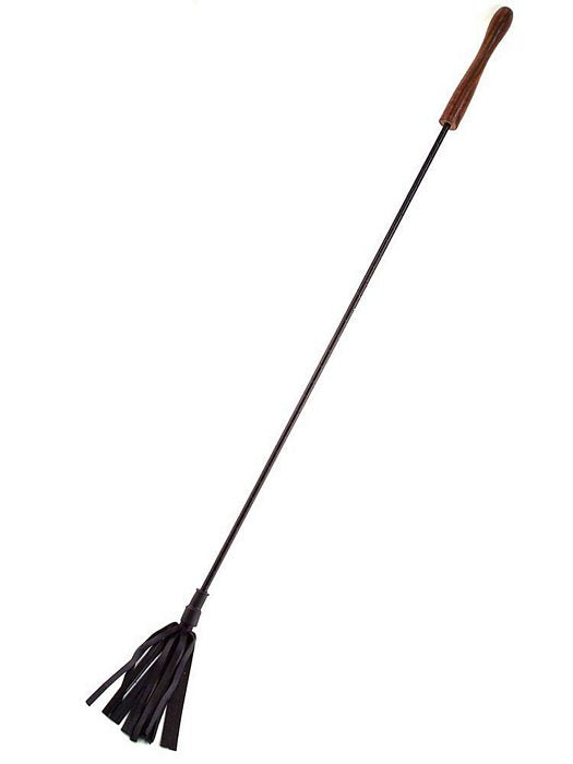 Wooden Handle Riding Crop Black