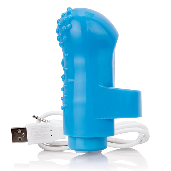 Screaming O Charged Fing O Vooom Mini Vibrator Blue