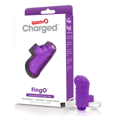 Screaming O Charged Fing O Vooom Mini Vibrator Purple