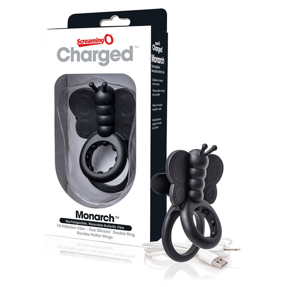 Screaming O Charged Monarch Vooom Mini Vibrator Black