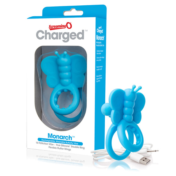 Screaming O Charged Monarch Vooom Mini Vibrator Blue