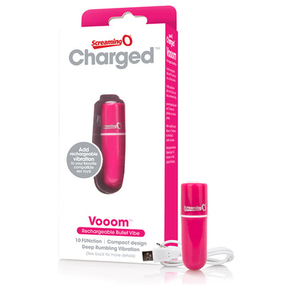 Screaming O Charged Vooom Rechargeable Bullet Vibrator Pink