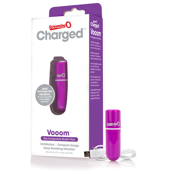 Screaming O Charged Vooom Rechargeable Bullet Vibrator Purple