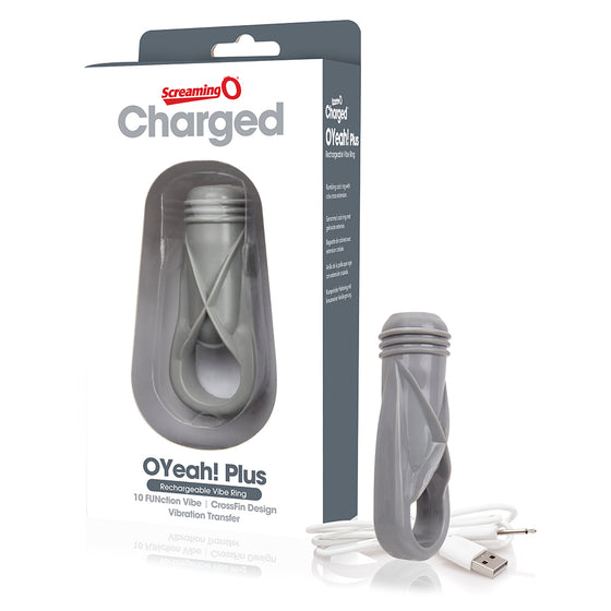 Screaming O Charged O Yeah Plus Vooom Mini Vibrator Grey