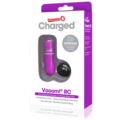 Screaming O Charged Vooom Remote Control Mini Vibrator Purple