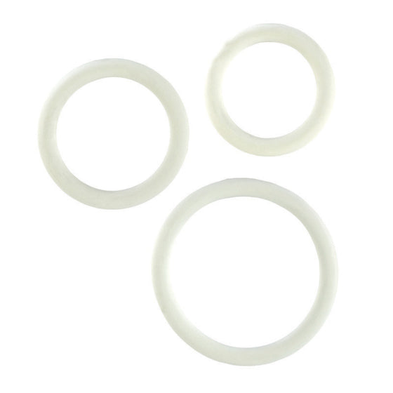 Rubber Ring White 3 Pieces Set