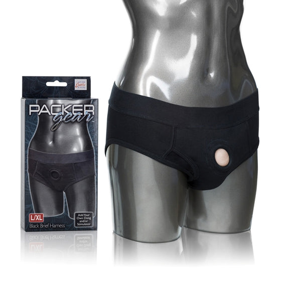 Packer Gear Black Brief Harness (Large/X-Large)