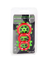 Silicone Stretchy Rings Red 3 Pack