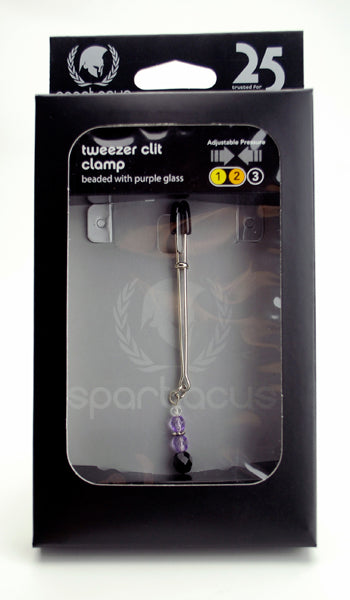 Tweezer Clit Clamp WPurple Beads