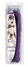 Leather 20in Strap Whip Purple