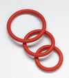 Nitrile Cock Ring SetRed