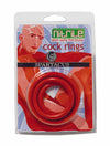 Nitrile Cock Ring SetRed