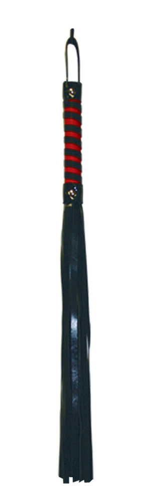 Sex & Mischief Red & Black Stripe Flogger