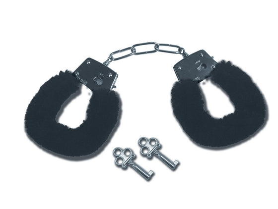 Sex & Mischief Furry Handcuffs Black