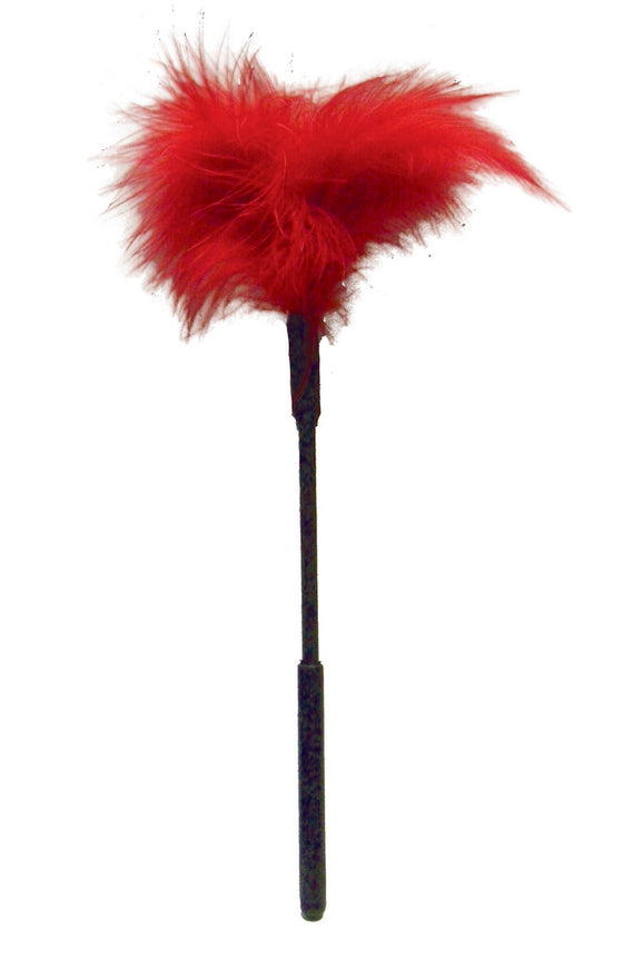 Sex & Mischief Feather Tickler 7in Red