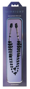 Midnight Black Jeweled Nipple Clips