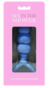 Sex In The Shower Blue Silicone Heart Beads