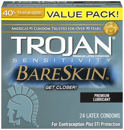 Trojan Bareskin Lubricated 24pk