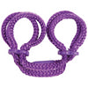 Japanese Silk Love Rope Anklecuffs Purple