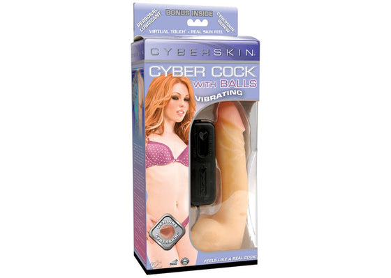 Cyberskin Vibrating Cybercock With Balls Light