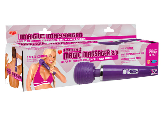 Tlc Rechargeable Magic Massager 2.0 Aqua 110v