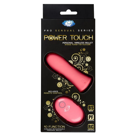 Pro Sensual Power Touch Bullet With Remote Control Pink